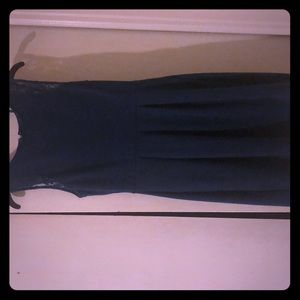 Short sleeve formal dress with embroidered trim